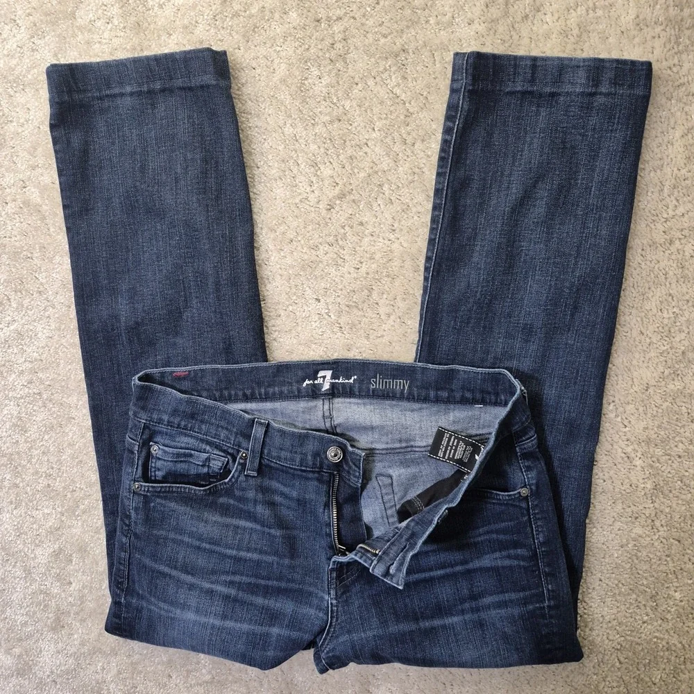 7 For All Mankind Jeans Slimmy Mens 32/29 Altered Straight Blue Capsule Preppy